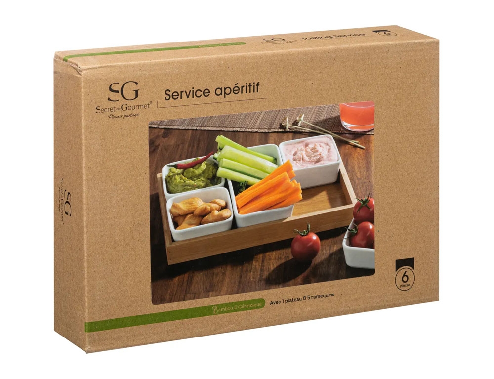 Οργάνωση Τραπεζιού Appetizer Set White Bamboo 6P Secret De Gourmet 17