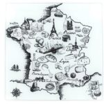 Οργάνωση Τραπεζιού Map Of France Cheese Serving Dish Ka1629
