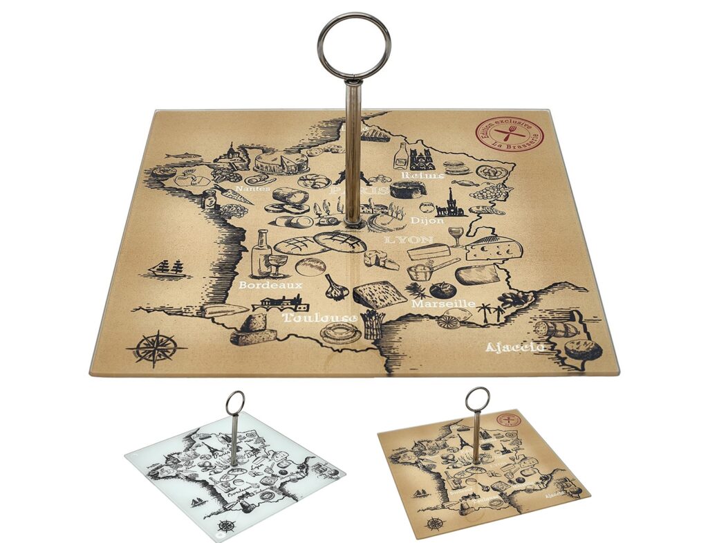 Οργάνωση Τραπεζιού Map Of France Cheese Serving Dish Ka1629