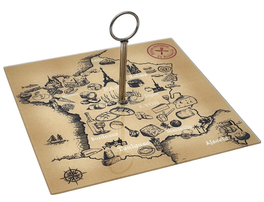 Οργάνωση Τραπεζιού Map Of France Cheese Serving Dish Ka1629