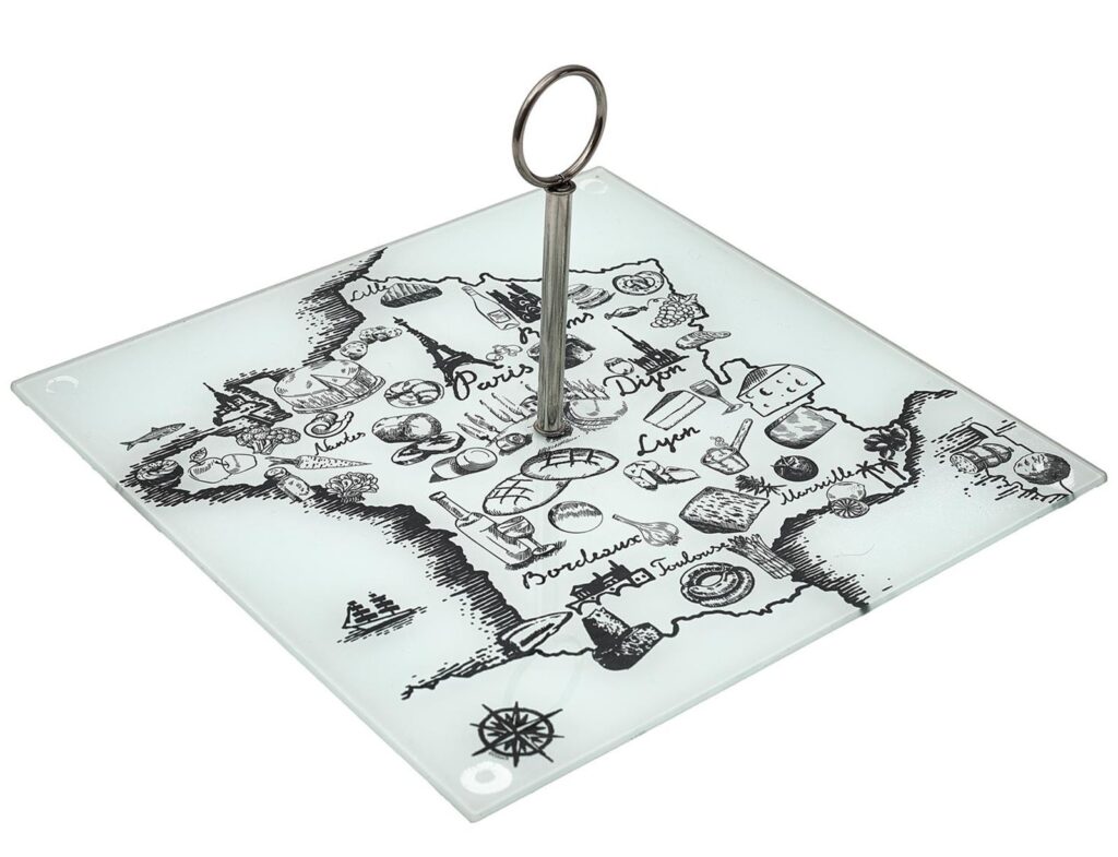 Οργάνωση Τραπεζιού Map Of France Cheese Serving Dish Ka1629