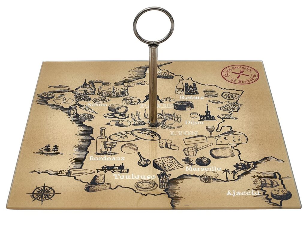 Οργάνωση Τραπεζιού Map Of France Cheese Serving Dish Ka1629
