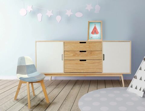 Παιδικό Δωμάτιο & Διακόσμηση Childrens Patchwork Chair, Leonie, Blue A1/M2 Hd67