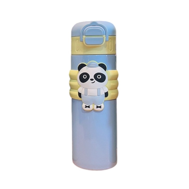 Παιδικό παγούρι-θερμός με καλαμάκι - 500ml - 219446 - Blue