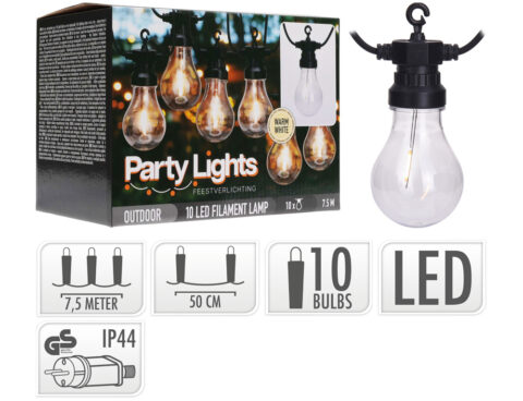 Party Lights Led Chain With 10 Bulbs 10Led Le2100170