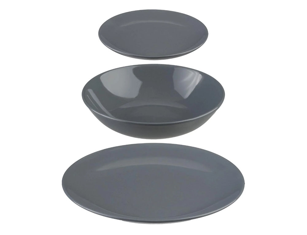 Πιάτα - Σετ Δείπνου/Καφέ 18P Set Colorama Grey 154520C