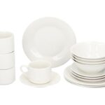 Πιάτα - Σετ Δείπνου/Καφέ Breakfast Set Alpina 16Pcs White Sw Cb D20