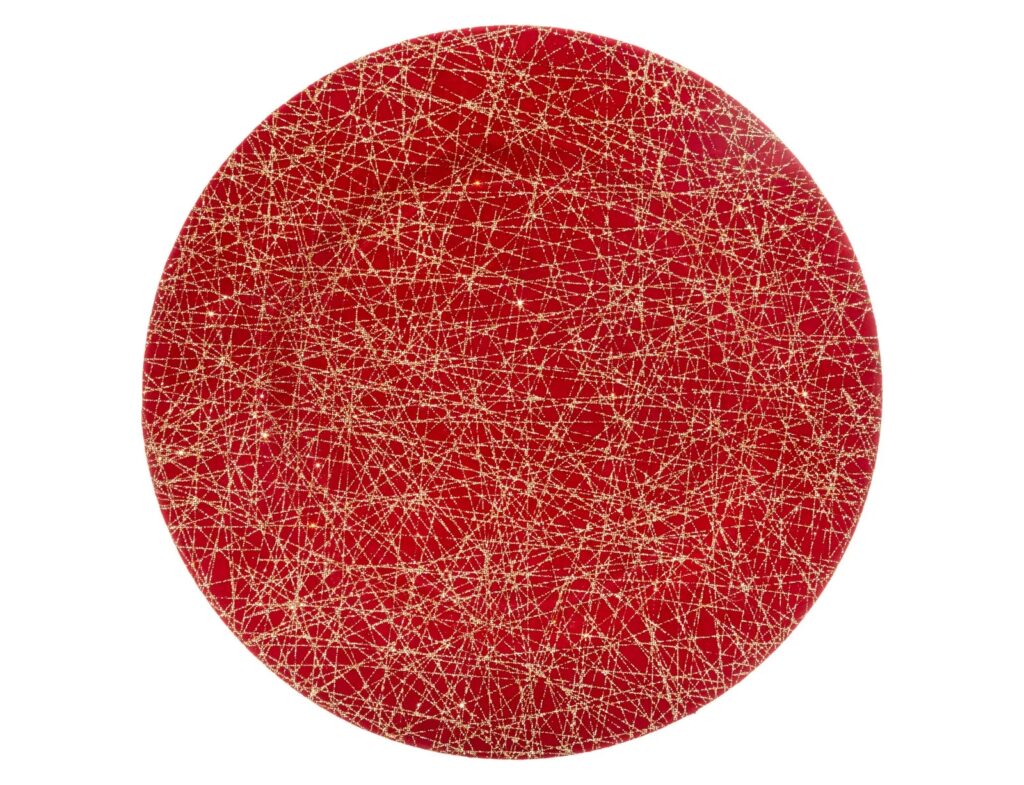 Πιάτα - Σετ Δείπνου/Καφέ Pres Plate Red + Gold Lines 152129C