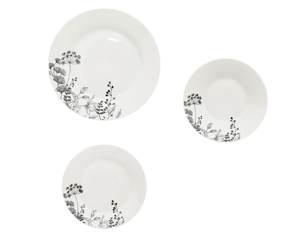Πιάτα - Σετ Δείπνου/Καφέ Set 18P White Floral 154916
