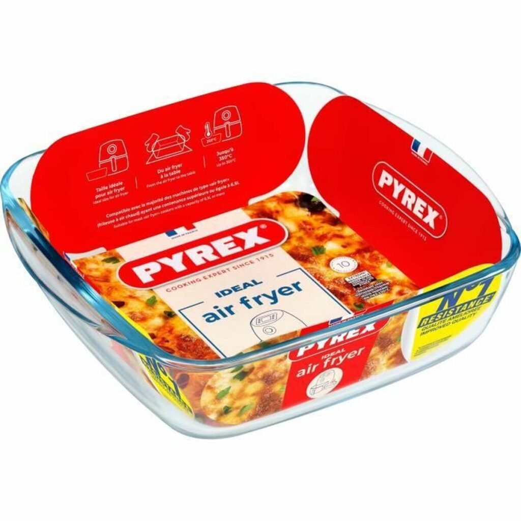 Πιάτο ψησίματος Pyrex Διαφανές Βοροπυριτικό γυαλί Τετράγωνο