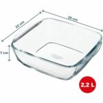 Πιάτο ψησίματος Pyrex Διαφανές Βοροπυριτικό γυαλί Τετράγωνο