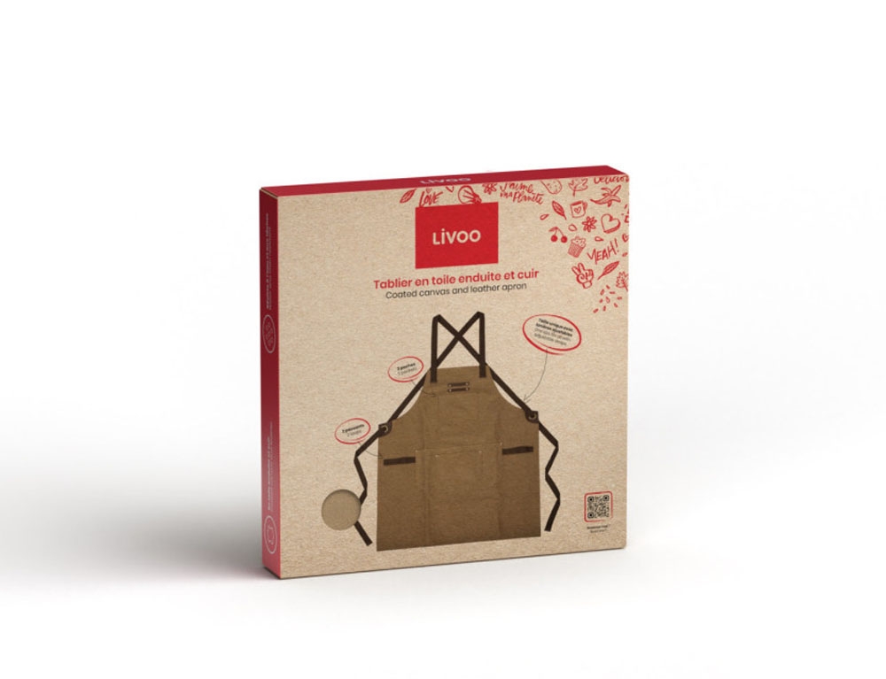 Ποδιές Κουζίνας Coated Canvas And Leather Apron Livoo Gs166