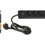 Πολύμπριζα Power Socket 3Way 2 Usb Black Kt9000020