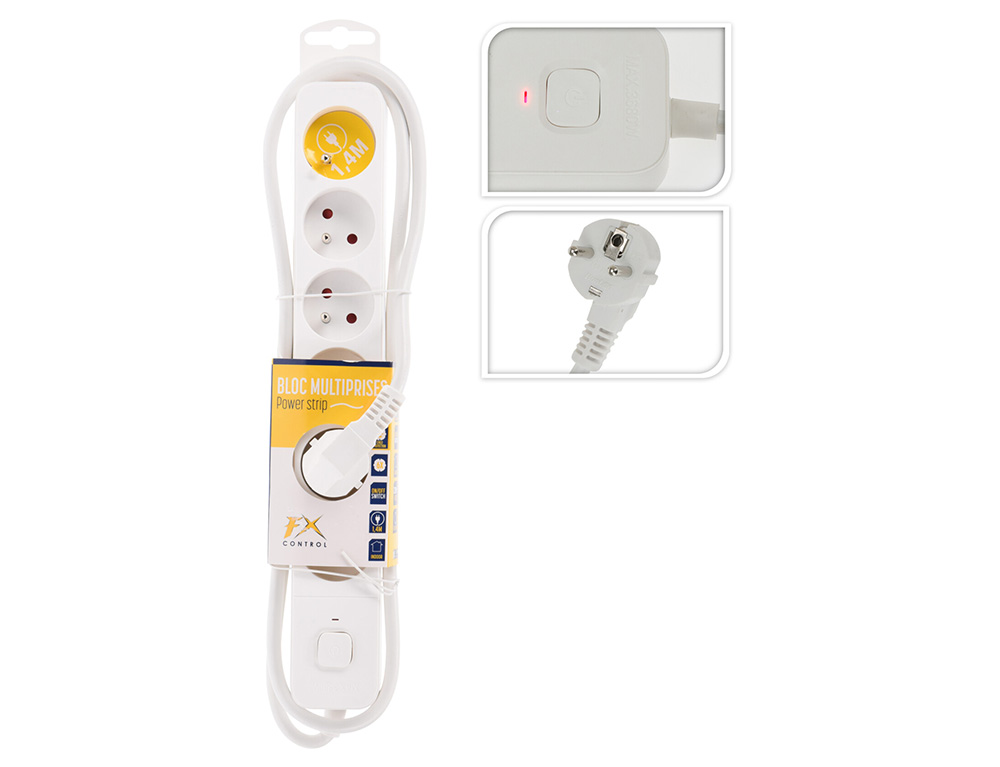 Πολύμπριζα Power Socket Fx Tools 6Way 140Cm White K16000540