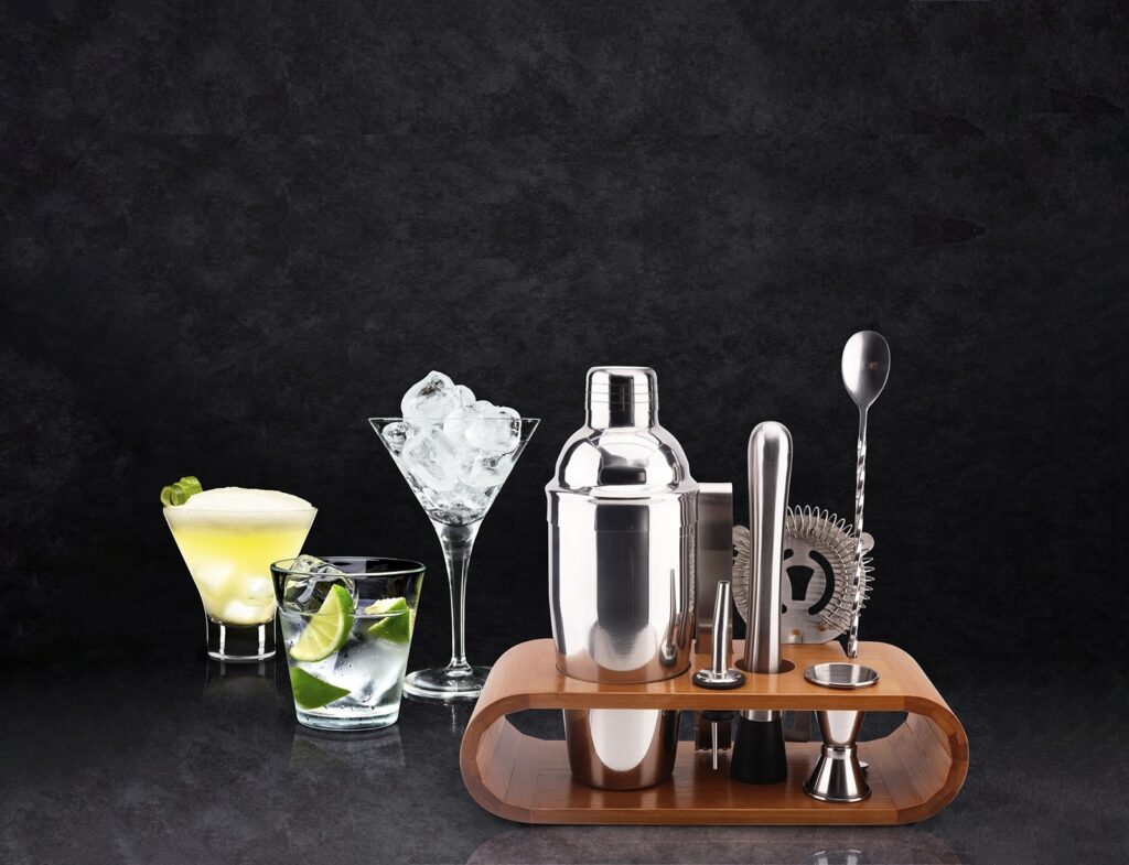 Ποτήρια, Κούπες & Κανάτες Cocktail Set W Bamboo Tray Kv7303