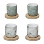 Ποτήρια, Κούπες & Κανάτες Coff 4Esp Cup Floral Green13Cl 173750