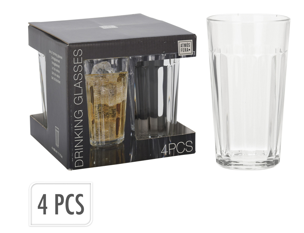 Ποτήρια, Κούπες & Κανάτες Drinking Glass 350Ml Set 4Pcs Cc7001470