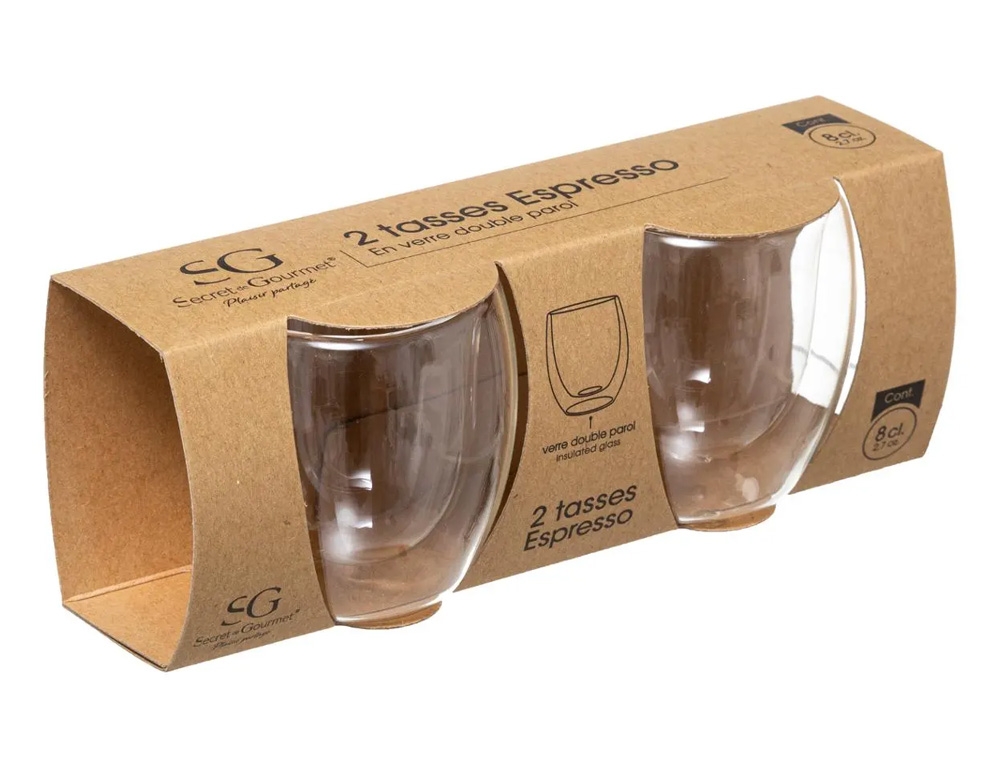 Ποτήρια, Κούπες & Κανάτες Esp Cup Glass Dw Clea X2 8Cl 135986