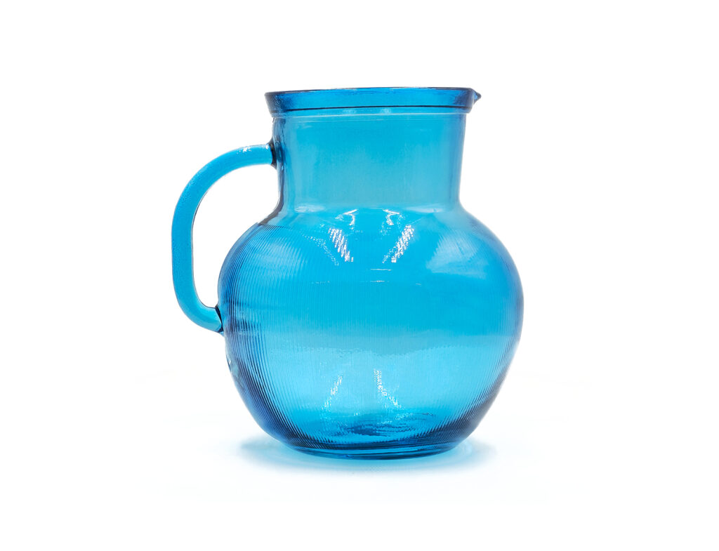 Ποτήρια, Κούπες & Κανάτες Kanata Glass Drops Ribbed 2,3L Aqua Blue