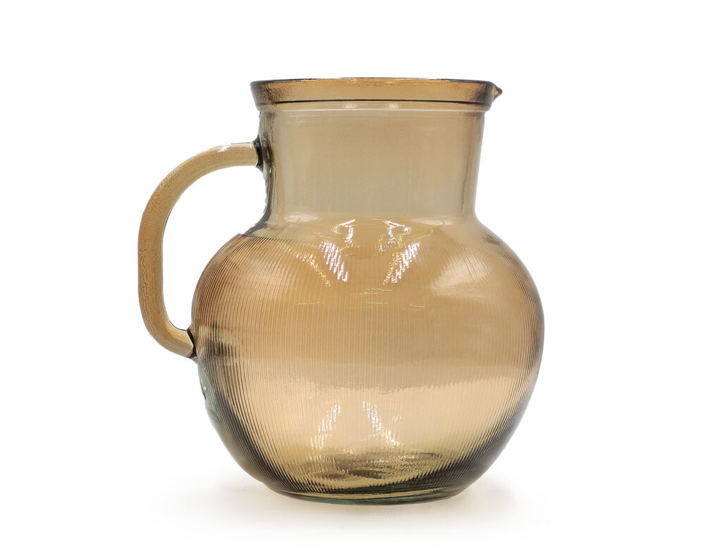 Ποτήρια, Κούπες & Κανάτες Kanata Glass Drops Ribbed 2,3L Cinnamon