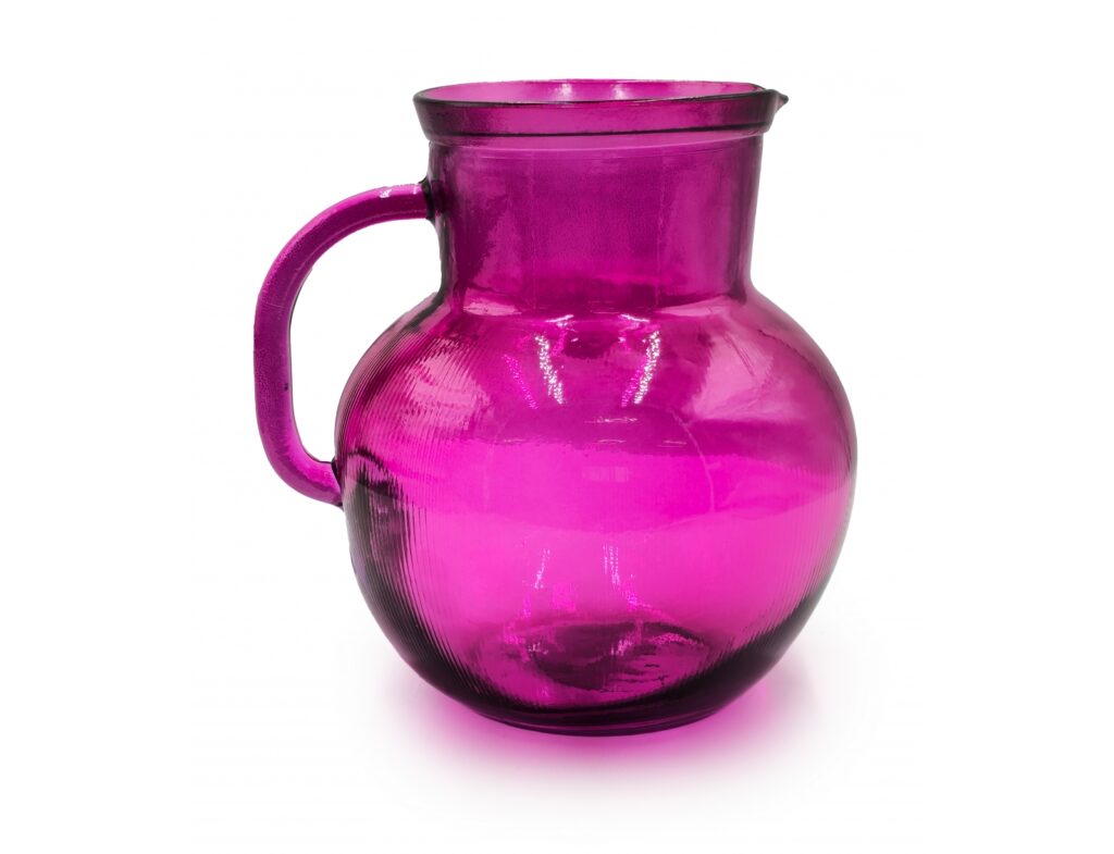 Ποτήρια, Κούπες & Κανάτες Kanata Glass Drops Ribbed 2,3L Magenta