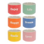 Ποτήρια, Κούπες & Κανάτες Mug New Bone Porcelain 6Pcs Q80000980