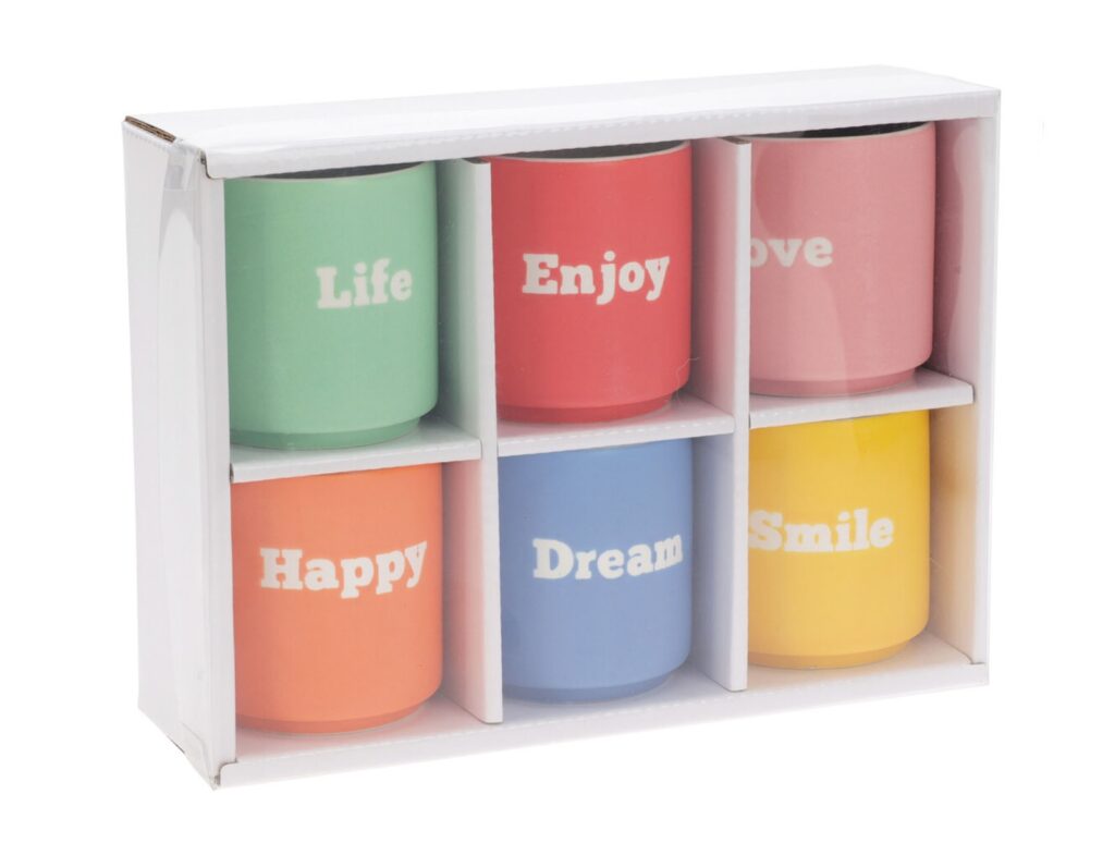 Ποτήρια, Κούπες & Κανάτες Mug New Bone Porcelain 6Pcs Q80000990