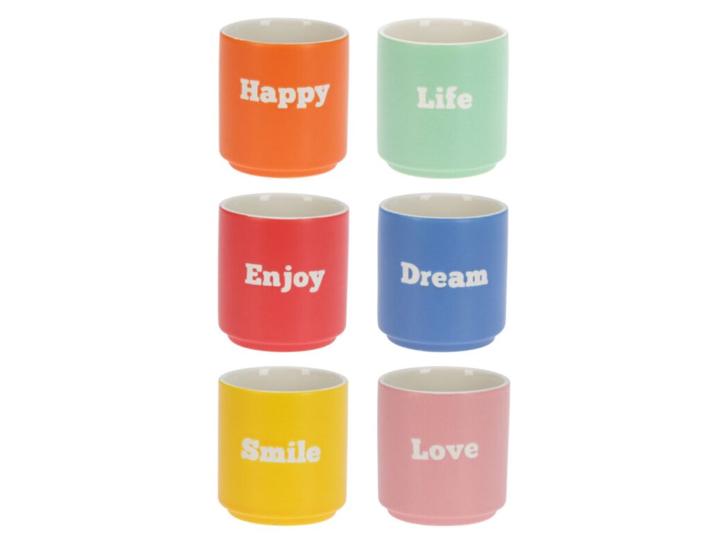 Ποτήρια, Κούπες & Κανάτες Mug New Bone Porcelain 6Pcs Q80000990