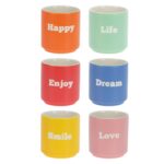 Ποτήρια, Κούπες & Κανάτες Mug New Bone Porcelain 6Pcs Q80000990