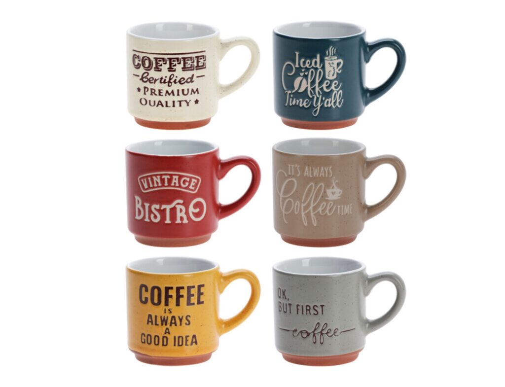 Ποτήρια, Κούπες & Κανάτες Mug Stoneware Set Of 6Pcs Q80000960