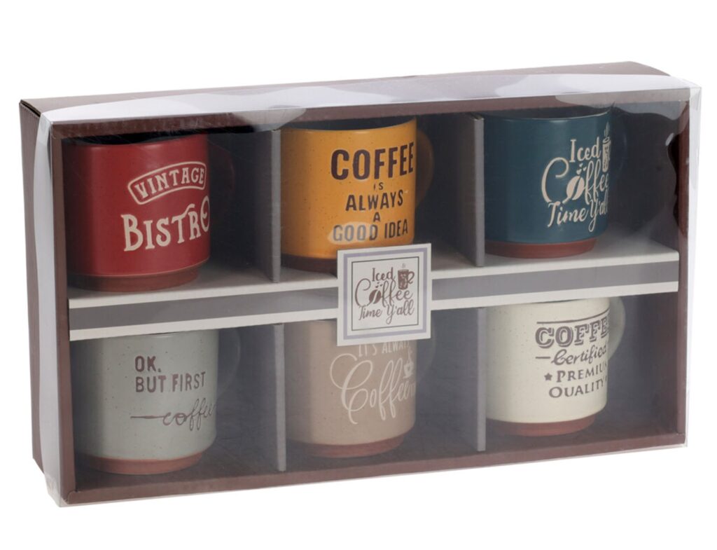 Ποτήρια, Κούπες & Κανάτες Mug Stoneware Set Of 6Pcs Q80000970