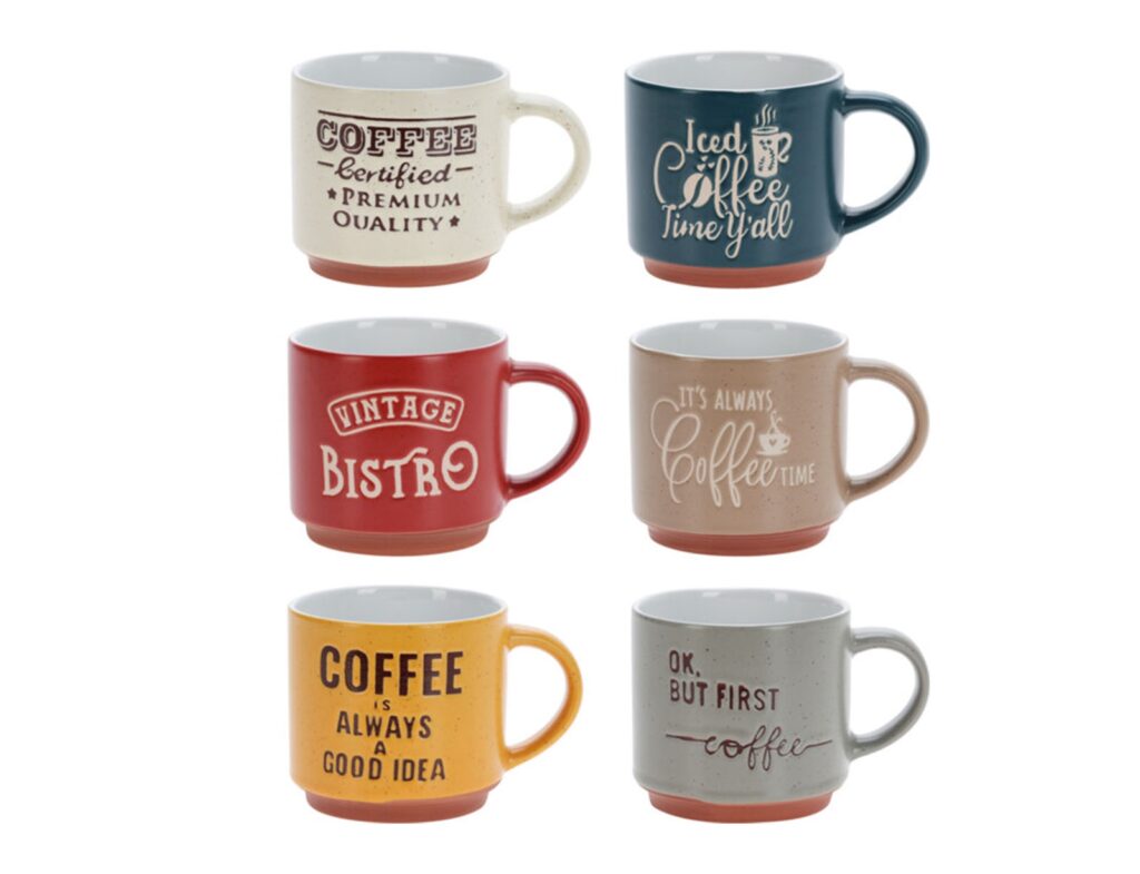 Ποτήρια, Κούπες & Κανάτες Mug Stoneware Set Of 6Pcs Q80000970
