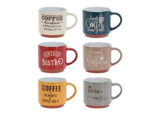 Ποτήρια, Κούπες & Κανάτες Mug Stoneware Set Of 6Pcs Q80000970