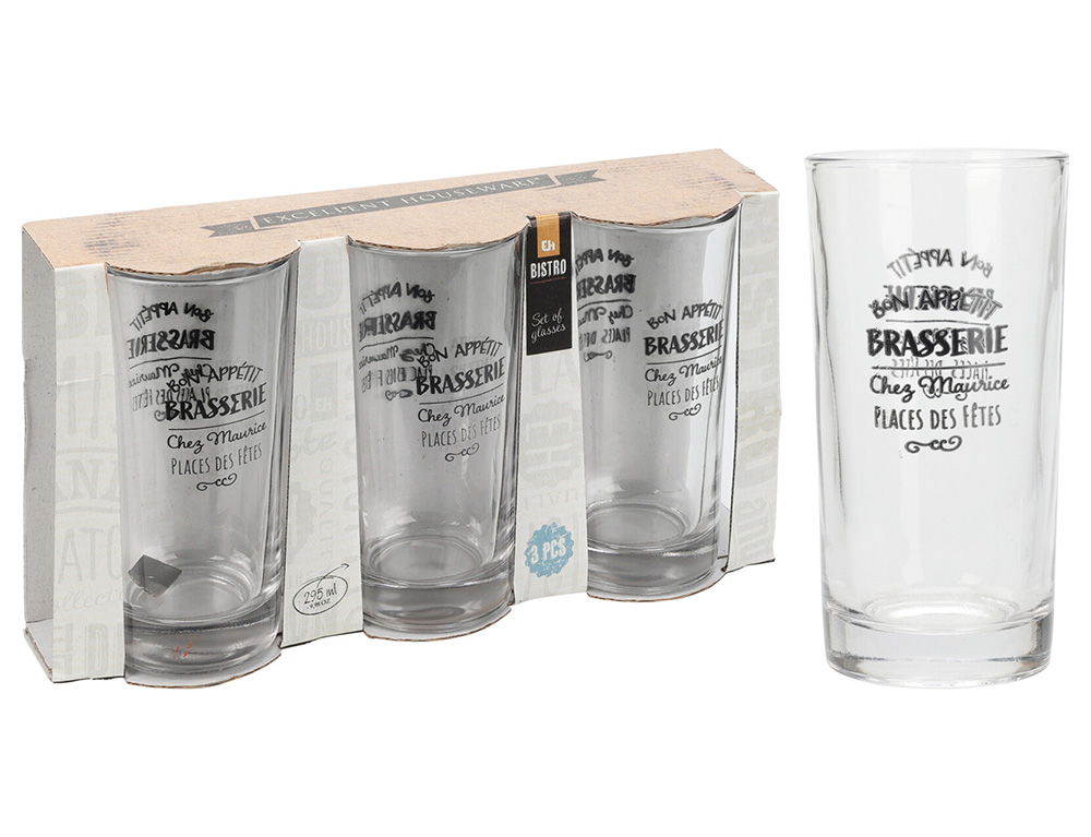 Ποτήρια, Κούπες & Κανάτες Ποτηρια Σετ 3 Glass 295Ml Ye6300850