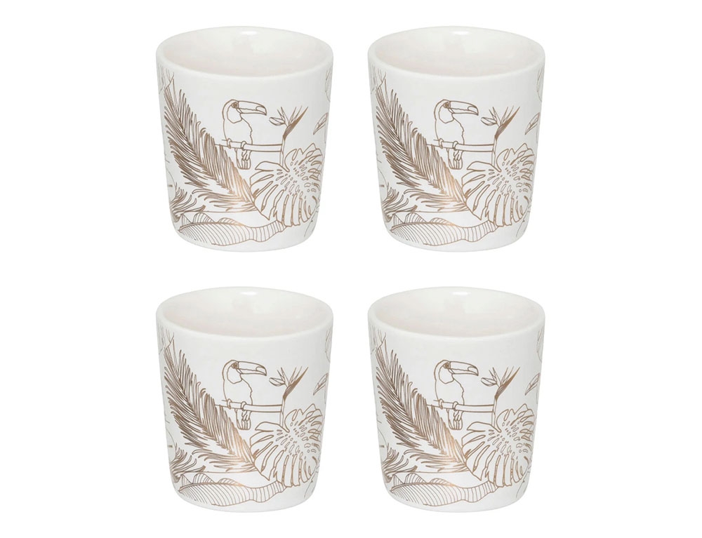 Ποτήρια, Κούπες & Κανάτες Set X4 Esp Cup Toucan 10Cl