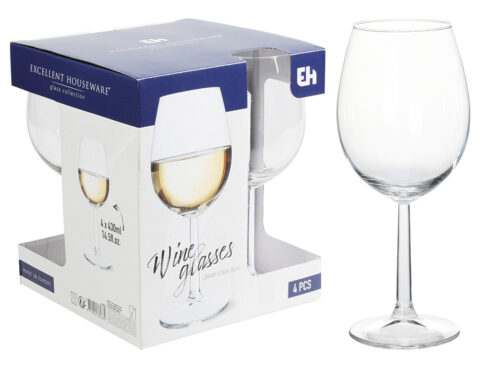 Ποτήρια, Κούπες & Κανάτες Wine Glass Eh 430Ml Set 4Pcs Cc7000280