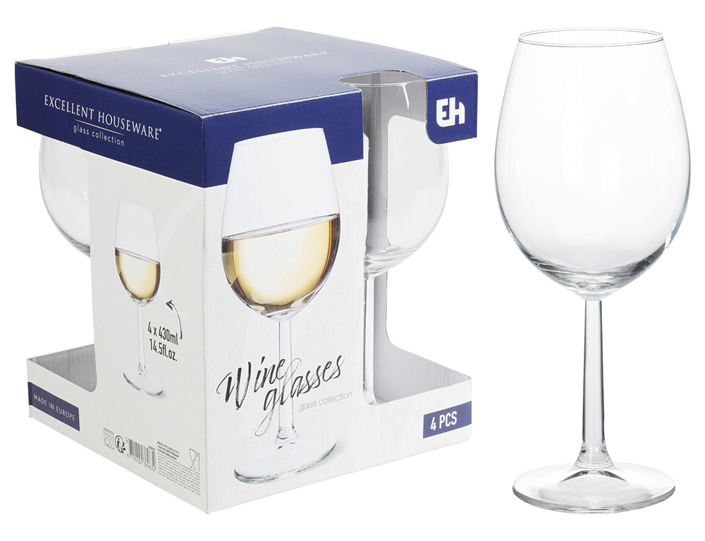Ποτήρια, Κούπες & Κανάτες Wine Glass Eh 430Ml Set 4Pcs Cc7000280