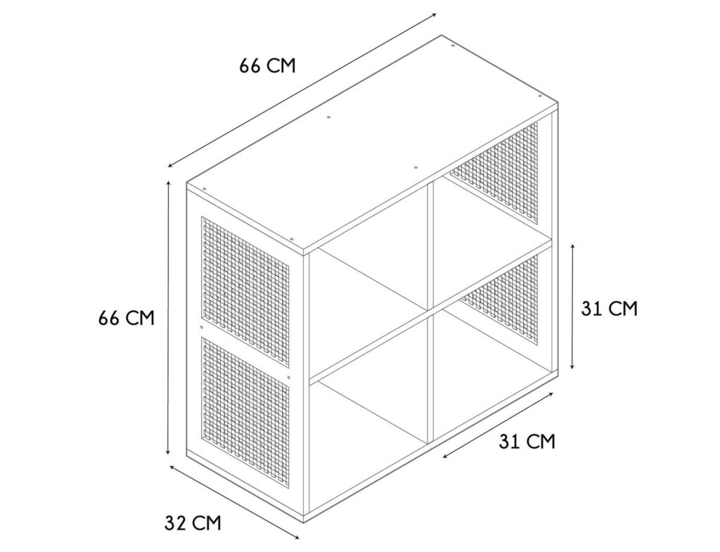 Ραφιέρες & Αποθηκευτικά Κουτιά Modular Storage Unit 4 Compartments Bali