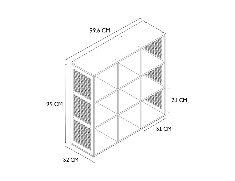 Ραφιέρες & Αποθηκευτικά Κουτιά Modular Storage Unit 9 Compartments Bali A1/M1 Hd0