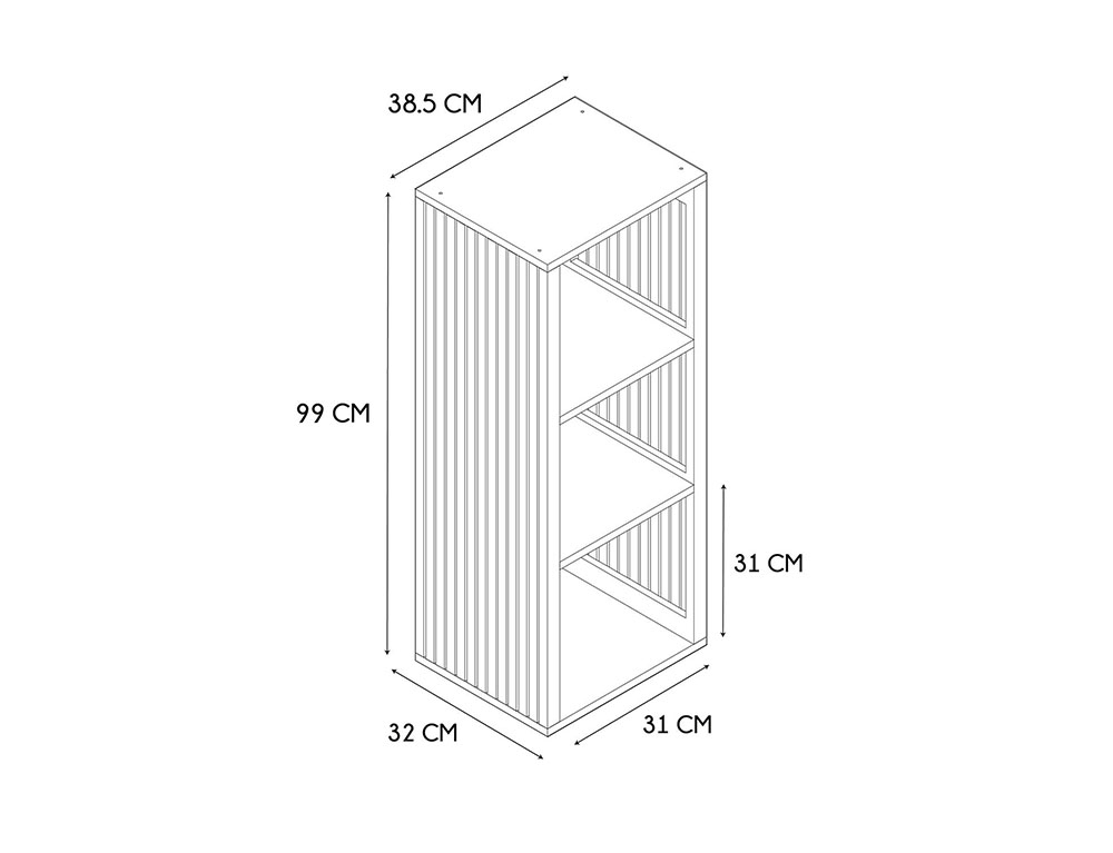Ραφιέρες & Αποθηκευτικά Κουτιά Rangement Modulable 3 Cases Klaus M1 Hd0242Fs