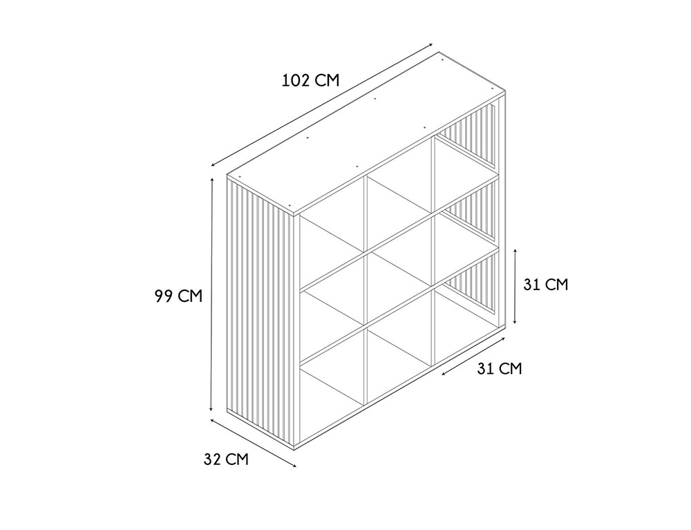 Ραφιέρες & Αποθηκευτικά Κουτιά Rangement Modulable 9 Cases Klaus M1 Hd0243Fs