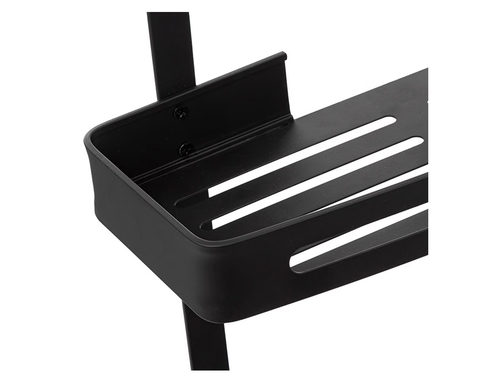 Ραφιέρες Ντουζ 2Lvl Black Alu Servitor 200120