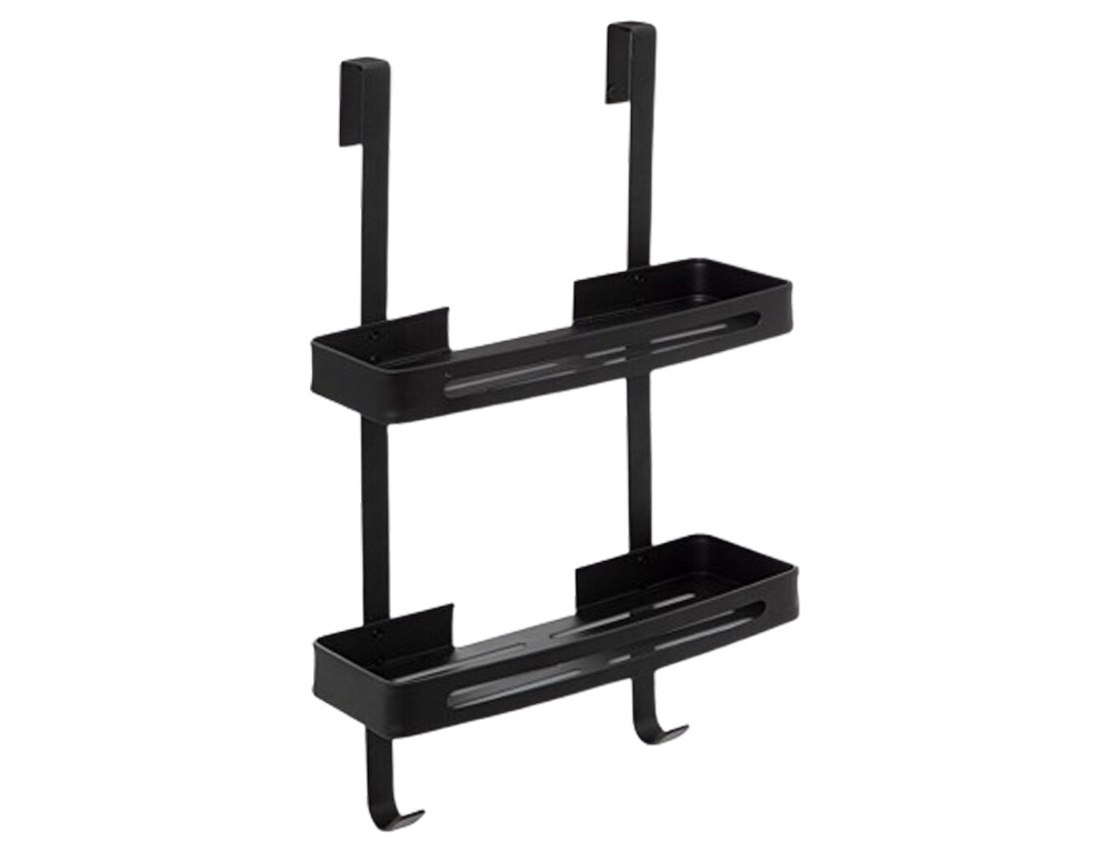 Ραφιέρες Ντουζ 2Lvl Black Alu Servitor 200120