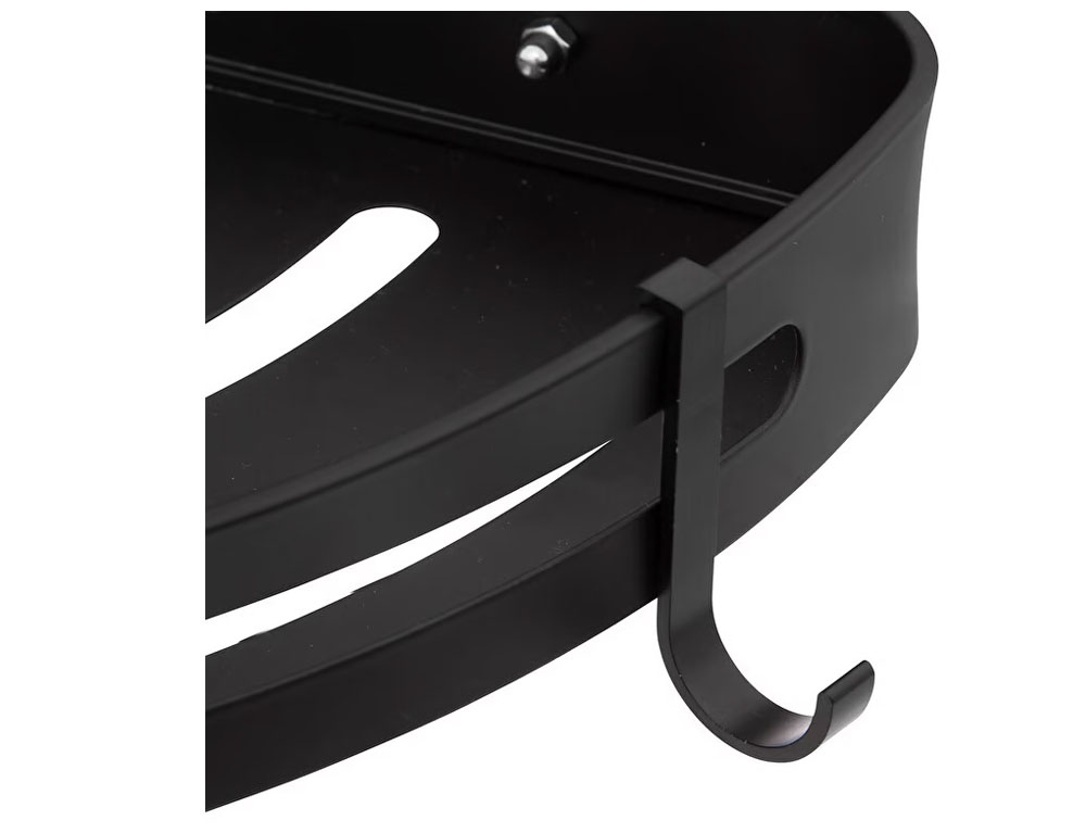 Ραφιέρες Ντουζ Black Alu Angle Shelf Sticker 200119