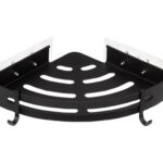 Ραφιέρες Ντουζ Black Alu Angle Shelf Sticker 200119