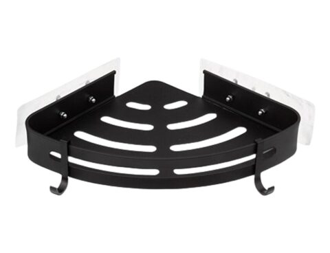 Ραφιέρες Ντουζ Black Alu Angle Shelf Sticker 200119