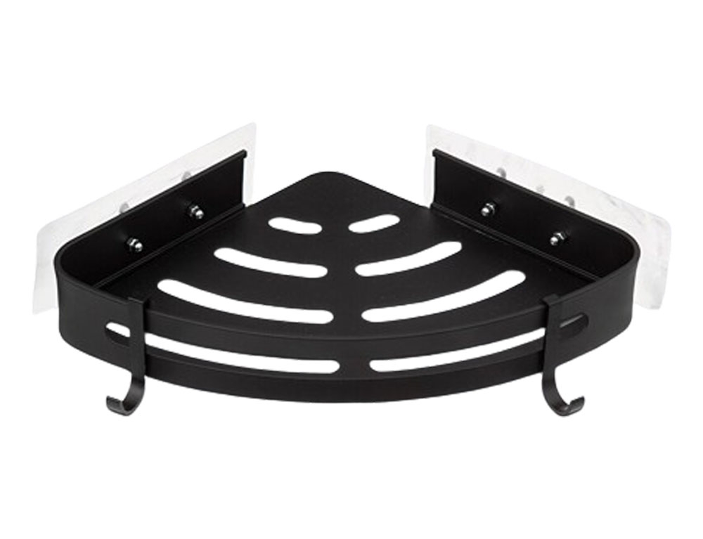 Ραφιέρες Ντουζ Black Alu Angle Shelf Sticker 200119