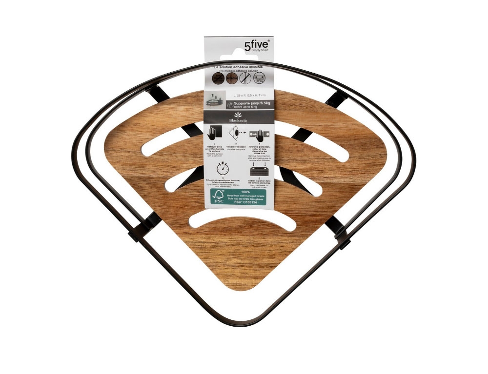 Ραφιέρες Ντουζ Sticker Angle Blackacia Shelf
