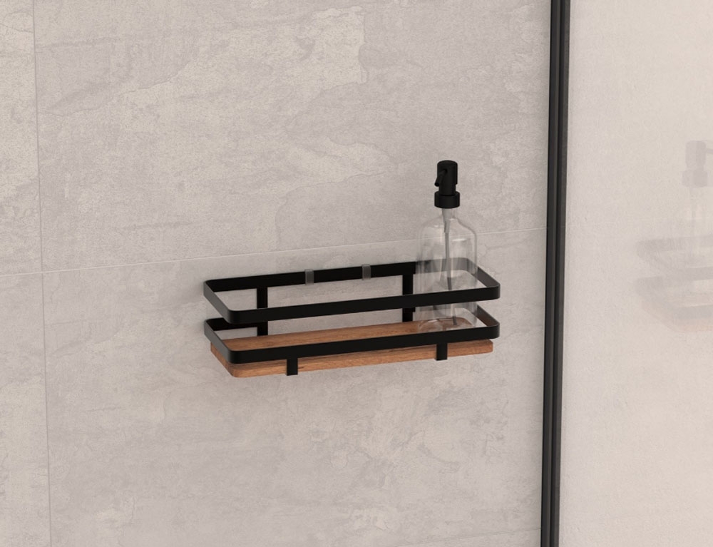 Ραφιέρες Ντουζ Sticker Rect Blackacia Shelf