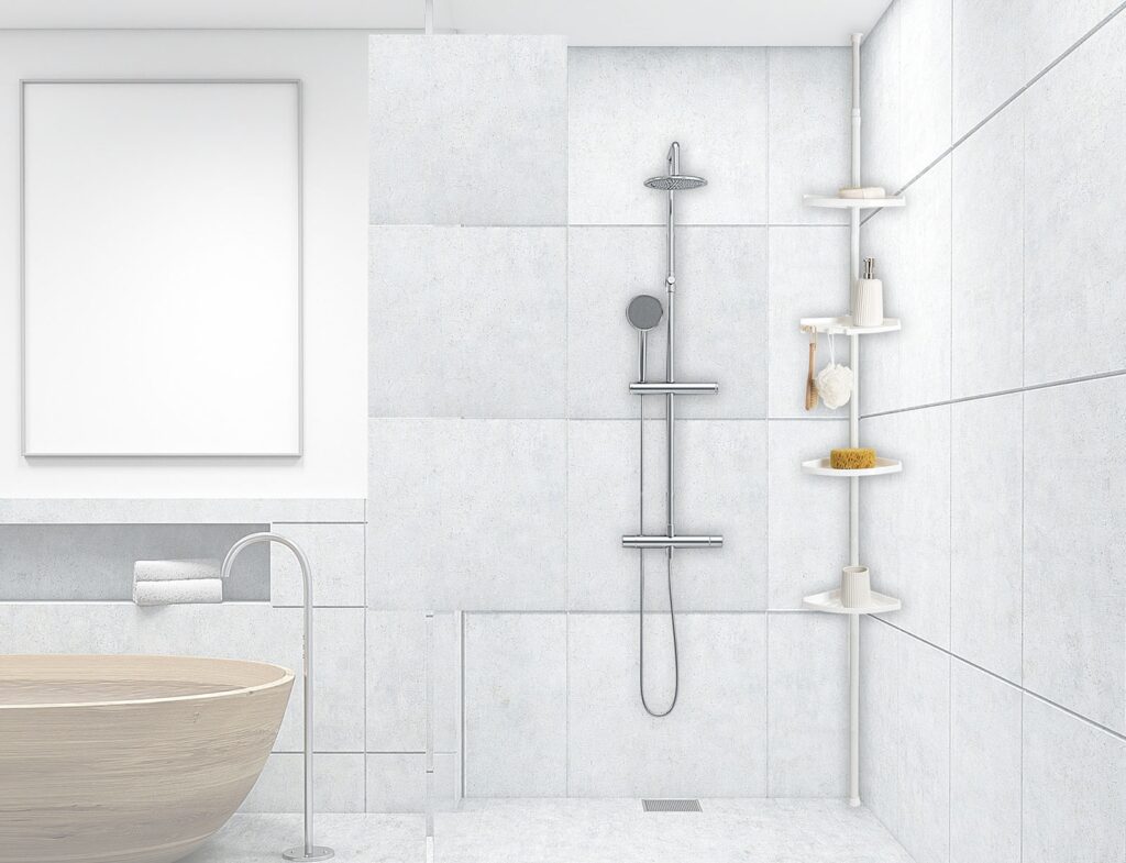 Ραφιέρες Ντουζ Telescopic 4 Tier Bath Rack